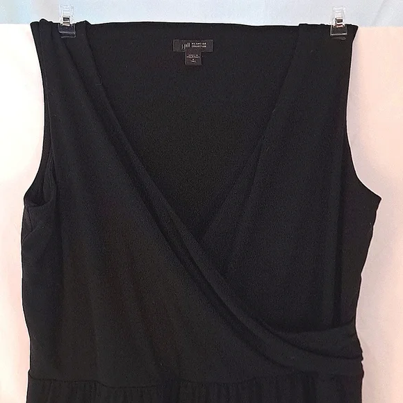 J.Jill wearable collection sleeveless tank dress in S Tall in black. - Picture 2 of 6